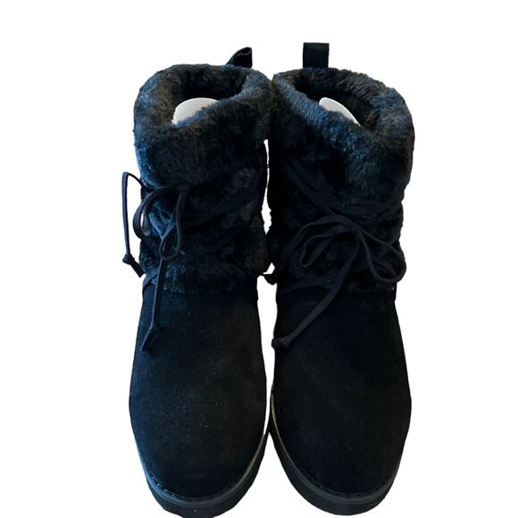 Style & Co Zijune Cold Weather Winter Ankle Boot Faux Fur Trim NEW Size 5 Black - Picture 6 of 8